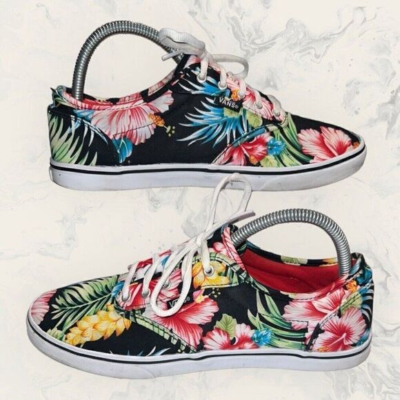 Vans Off The Wall Tropical Colorful Summer Floral Shoes sneakers Women Size 8.5 - Picture 5 of 8